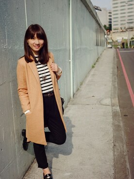 「AIR SPACE（エアースペース）のアイテム（ジャケット/アウター）」を使った、Daisyさん（レディース・163cm）の冬コーディネート