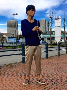 LiME(松尾 頼武)作曲家さん（メンズ・163cm）の春コーディネート