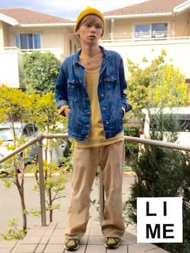 LiME(松尾 頼武)作曲家さん（メンズ・165cm）の秋コーディネート