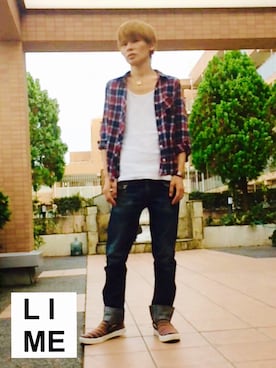 LiME(松尾 頼武)作曲家さん（メンズ・165cm）の秋コーディネート
