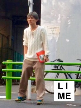 LiME(松尾 頼武)作曲家さん（メンズ・162cm）の秋コーディネート
