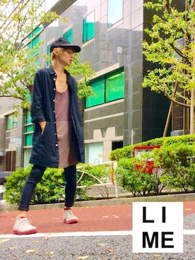 LiME(松尾 頼武)作曲家さん(メンズ・165cm)の冬コーディネート