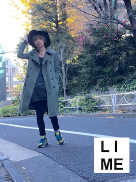 「AVAN LILY（アヴァンリリィ）のアイテム（トレンチコート）」を使った、LiME(松尾 頼武)作曲家さん（メンズ・163cm）の冬コーディネート
