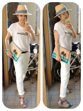 YUKA&Rさん（レディース・161cm）の夏コーディネート