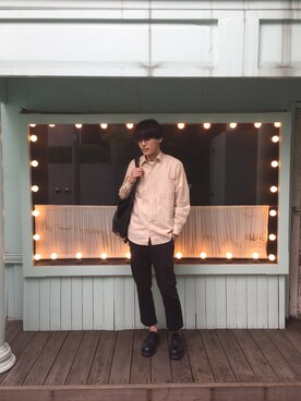 「アイテム（イエロー系）」を使った、uk.さん（メンズ・177cm）の春コーディネート