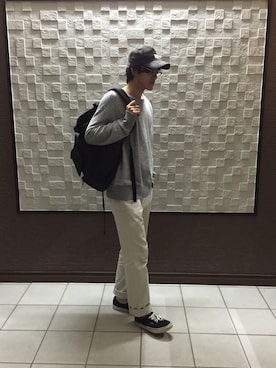 「N.HOOLYWOOD（N.ハリウッド）のアイテム（スウェット）」を使った、uk.さん（メンズ・177cm）の秋コーディネート