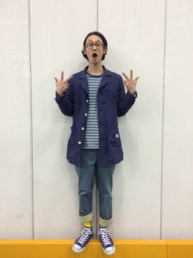 「春 コート」｜junya_kasugaさん（メンズ・180cm）の春コーディネート