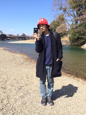 「伊勢神宮」｜「アイテム（その他アウター）」を使った、junya_kasugaさん（メンズ・180cm）の春コーディネート