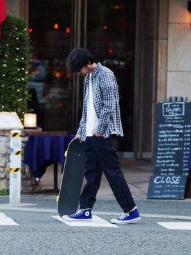 junya_kasugaさん（メンズ・180cm）の春コーディネート