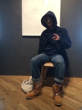 「フード」｜junya_kasugaさん（メンズ・180cm）の冬コーディネート