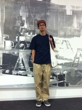 「アイテム（チノパンツ）」を使った、junya_kasugaさん（メンズ・180cm・30代）の夏コーディネート