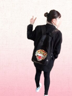「Ed Hardy（エドハーディー）のアイテム（バッグ）」を使った、cacaさん（レディース・164cm）の春コーディネート