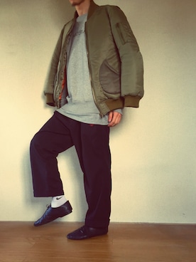 「スエット」｜audi.さん（メンズ・175cm）の冬コーディネート