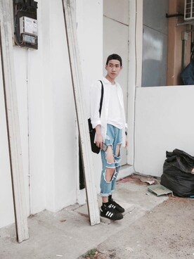 「wearsg」｜「アイテム（シャツ/ブラウス）」を使った、Ah Kooさん（メンズ・178cm）の春コーディネート