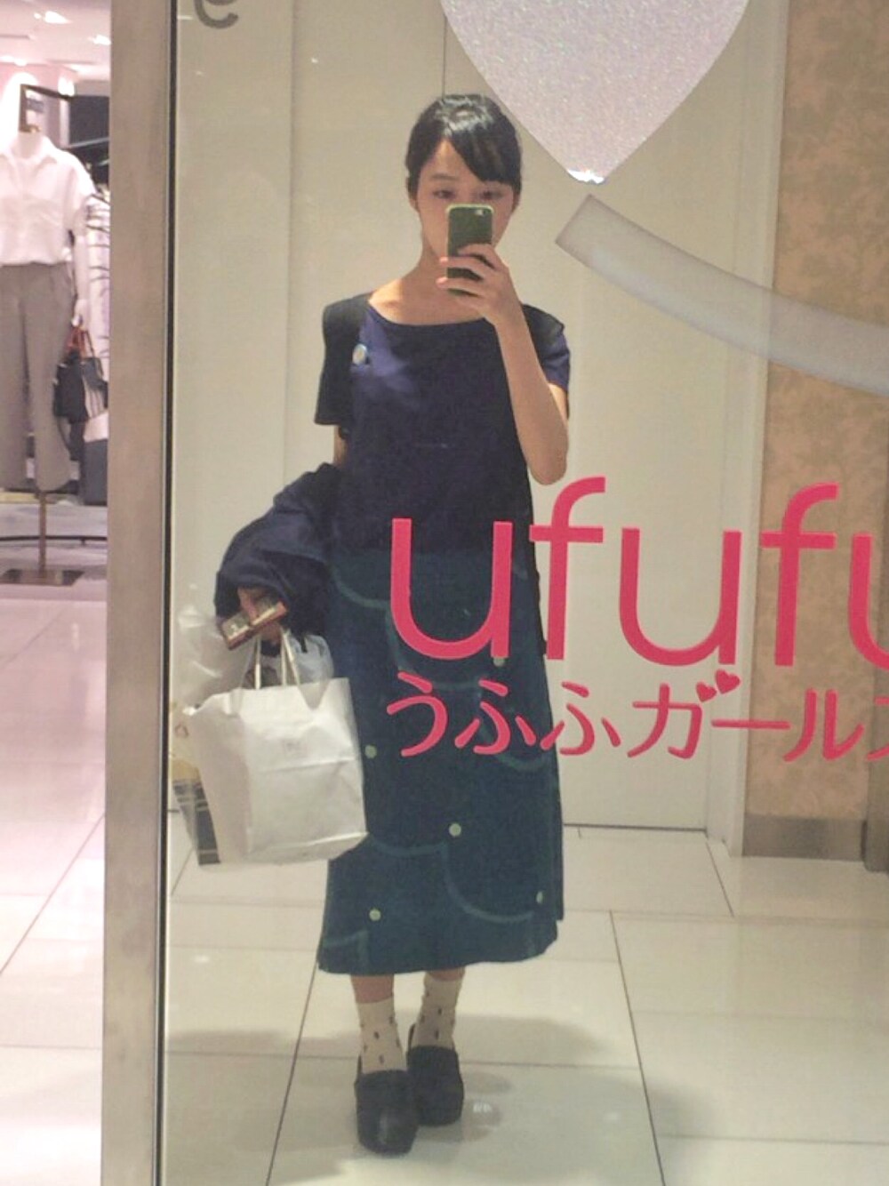「orcival、manyumanyu、MHL. × BRIEFING、CASIO、dansko、休日出勤」｜「ORCIVALの【ORCIVAL　オーシバル】ルーズボートネックＴシャツ SO　（Tシャツ/カットソー、ブルー系）」を使った、arkさん（レディース・165cm）の夏コーディネートの1枚目の写真