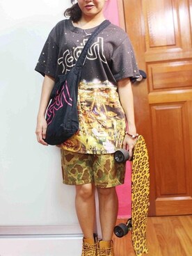 「wearsg」｜「アイテム（トートバッグ）」を使った、Suria Little Kay Ceeさん（レディース・147cm）の冬コーディネート