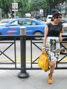 「streetsnap」｜「アイテム（ニットキャップ/ビーニー）」を使った、Suria Little Kay Ceeさん（レディース・147cm）の冬コーディネート