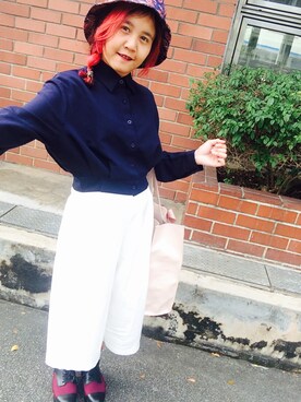 「wearsg」｜「アイテム（トートバッグ）」を使った、Suria Little Kay Ceeさん（レディース・147cm）の冬コーディネート