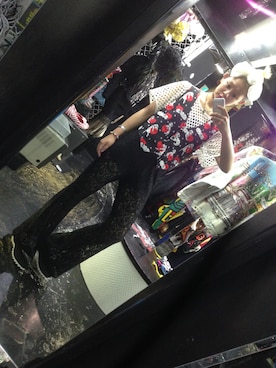 「usedのアイテム（Vest、ブラック系）」を使った、あかいゆきさん（レディース・174cm）の秋コーディネート