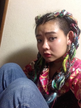 「usedのアイテム（Shirts、ピンク系）」を使った、あかいゆきさん（レディース・174cm）の秋コーディネート