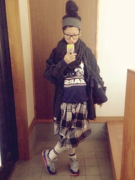 「ボーダーソックス」｜「アイテム（デニムジャケット）」を使った、keikoさん（レディース・153cm）の春コーディネート