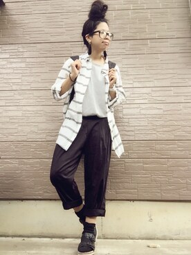 「HARE（ハレ）のアイテム（ピアス（両耳用））」を使った、keikoさん（レディース・153cm）の夏コーディネート