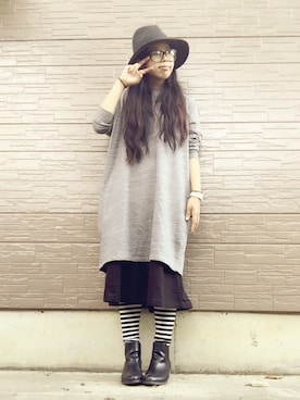 「高橋愛ちゃんポーズ」｜keikoさん（レディース・153cm）の秋コーディネート