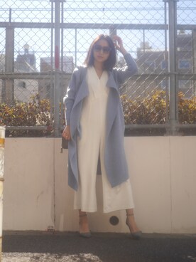 田丸麻紀さん着用 多数雑誌掲載 ニットコートを使ったwearistaのレディース人気ファッションコーディネート Wear