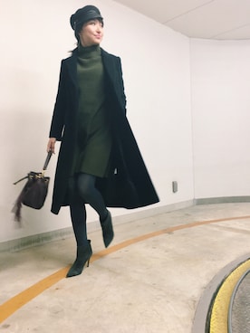 「Danny&Anne（ダニーアンドアン）のアイテム（ジャケット/アウター）」を使った、永田杏奈さん（レディース・158cm）の冬コーディネート