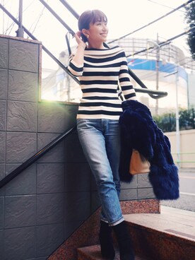 永田杏奈さん（レディース・158cm）の冬コーディネート