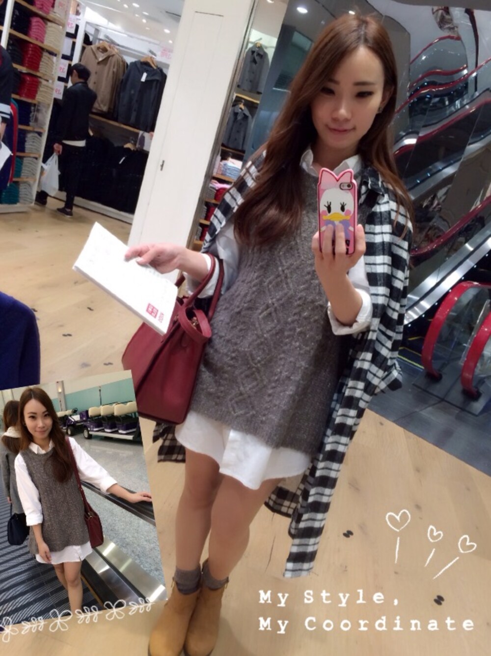 「PAZZO、Japan、UNIQLO」｜「PAZZOのアイテム（ニット/セーター、グレー系）」を使った、こうさん（レディース・159cm）の秋コーディネートの1枚目の写真