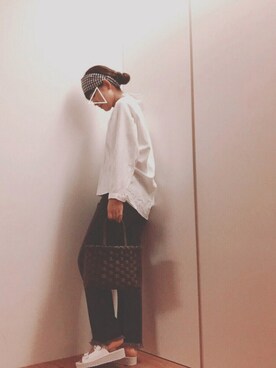 「CHAPTER WORLD select （チャプターワールドセレクト）のアイテム」を使った、mikamoさん（レディース・158cm）の夏コーディネート