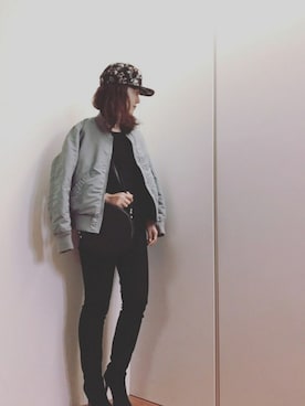「Doシンプル部」｜「アイテム（ミリタリージャケット）」を使った、mikamoさん（レディース・158cm）の秋コーディネート