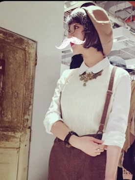 「initial（イニシャル）のアイテム（ハンチング/ベレー帽）」を使った、ダダPandaさん（レディース・163cm）の秋コーディネート