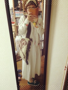 「paravion（パラビオン）のアイテム（その他アウター）」を使った、るんさん（レディース・153cm）の秋コーディネート