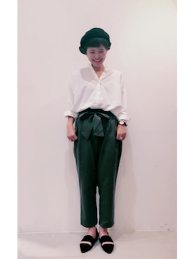 「SEVENDAYS=SUNDAY（セブンデイズサンデイ）のアイテム（ハンチング/ベレー帽）」を使った、うっちーさん（レディース・152cm）の秋コーディネート