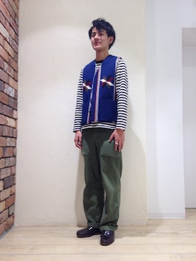 梶原敏之さん（メンズ・177cm）の春コーディネート