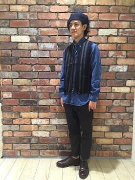 梶原敏之さん（メンズ・177cm）の秋コーディネート