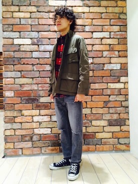 梶原敏之さん（メンズ・177cm）の秋コーディネート