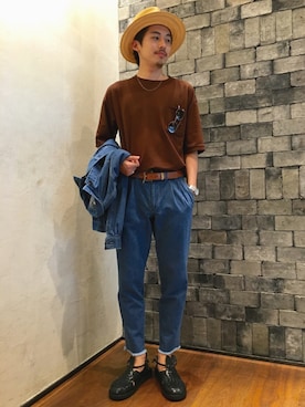 「ETHOS（エトス）のアイテム（パンツ）」を使った、Daisuke Sakamotoさん（メンズ・176cm）の夏コーディネート