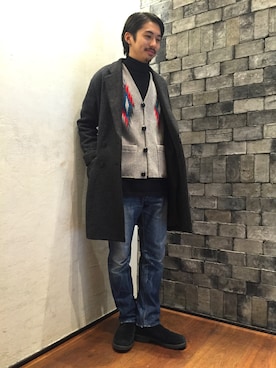 「ハロウィン」｜「アイテム（チェスターコート）」を使った、Daisuke Sakamotoさん（メンズ・176cm）の秋コーディネート