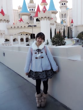 「LIZ LISA（リズリサ）のアイテム（ダッフルコート）」を使った、Hilさん（レディース・165cm）の冬コーディネート