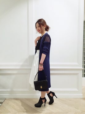 「アイテム（ブーティ）」を使った、かおりさん（レディース・157cm）の春コーディネート