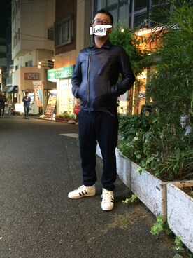 「Handmade（ハンドメイド）のアイテム（アナログ腕時計）」を使った、yuu-0さん（メンズ・168cm）の秋コーディネート