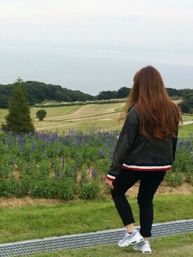 「airmax」｜「アイテム（ブルゾン）」を使った、SARIさん（レディース・160cm）の秋コーディネート