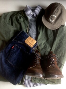 「tricker's」｜「アイテム（ブルゾン）」を使った、takechinさん（メンズ・166cm）の春コーディネート