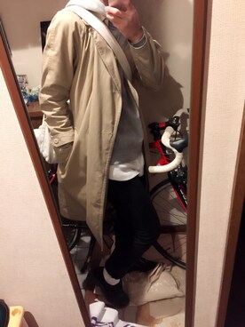 「WEGO（ウィゴー）のアイテム（トレンチコート）」を使った、Sho   〖ブランド古着屋staff〗さん（メンズ・165cm）の冬コーディネート