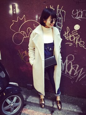 「Marjorie（マージョリー）のアイテム（ジャケット/アウター）」を使った、Nancy Chen さん（レディース・159cm）の春コーディネート