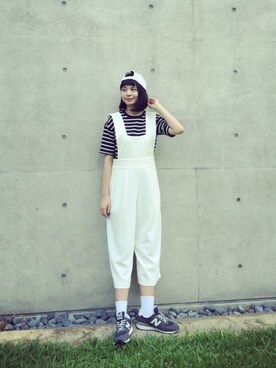 「PAZZO」｜「アイテム（帽子）」を使った、Nancy Chen さん（レディース・159cm）の夏コーディネート