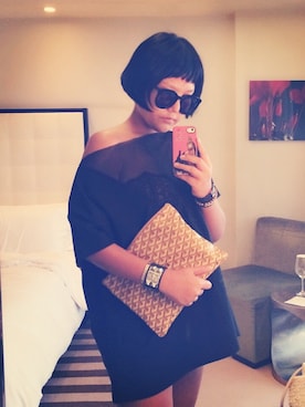 Goyard ゴヤール のクラッチバッグを使った人気ファッションコーディネート Wear